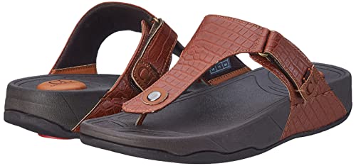 Carlton London mens Tan Men's Thong Sandals Flat Sandal