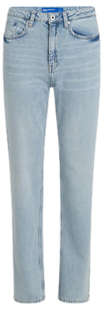 KARL LAGERFELD JEANS Women High Rise Straight Denim with Slit Sun Light Blue 2830