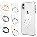 Produktbild AIFUDA 6st Transparent Handy Ringhalter, 360 Grad Drehung Fingerringgriff Ständer Kompatibel für Verschiedene Handys Smartphones, 3 quadratische & 3 runde Form