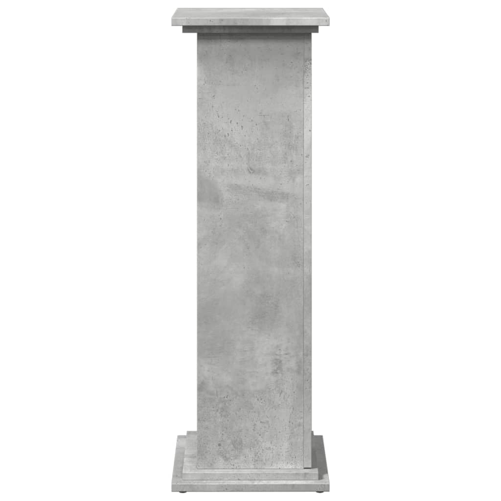 vidaXL Piédestal avec rangement gris béton 31x30x90 cm bois ingénierie