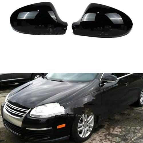 Boîtier de rétroviseur d'aile de porte MK5 noir brillant pour couvercle miroir Wagon 2006-2011