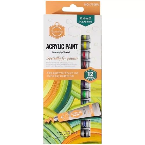 soletal Acrylic Paint Set - (12 Colors x 12ml) Multicolour ...