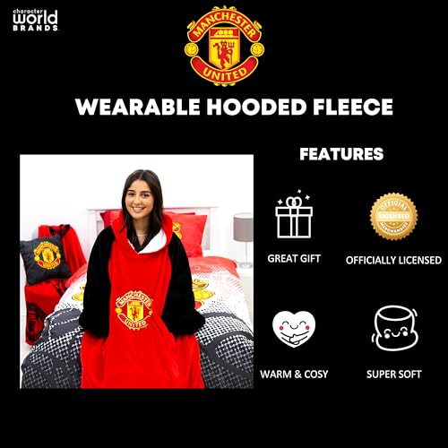 Character World Manchester United Oversized Wearable Fleece Blanket Super Warm And Cosy Premium Sherpa Lined thumb #2