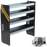 Ranger Design N5 Series Cargo Van Shelving for High and Medium Roof Van – 60” Wide Steel Van Shelf Unit with 4 Trays, Contractor Work Van Heavy-Duty Storage System, 20″ x 62″ x 60″ (N5-DS60-4)