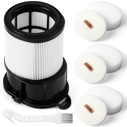 8 Pcs IP1251 IP3251 Filter Replacement Compatible with Shark Cordless PowerDetect Clean and Empty Lightweight Stick Vacuum 1 Post-Motor Filter 3 Pre-Motor Filter sets 1 Cleaning Brush