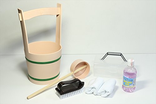 やまこう お墓参り お掃除 5点 セット ■ ひしゃく 柄杓 手桶 洗剤 ブラシ タオル 一式■ お盆 お彼岸 お墓参り 供養 法事 法要