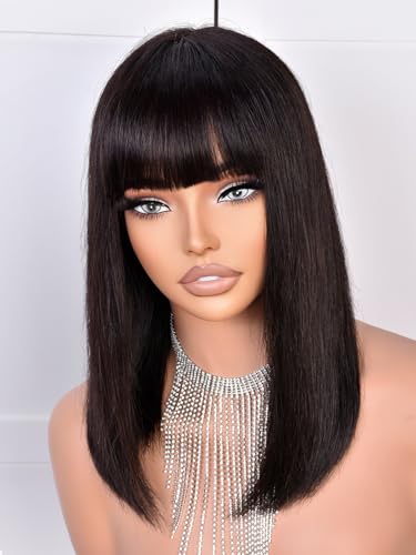 MURAME Bob Wig Human Hair 210% Density Bob Wig with
