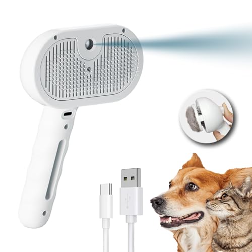 Pet Hair Brush,For shedding dog and cat hair, One Touch Gentle Removal of Loose Undercoat, Brush for All Hair, Types Massage Grooming Tool