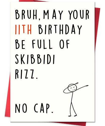IDU 11th Birthday Card for Boys Girls...
