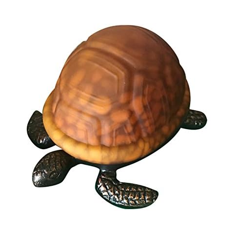 wonderfulwu Table Lamp, Turtle Shaped Table Lamp Decorative Lights for Restaurant Study Bedroom (Brown) Cover