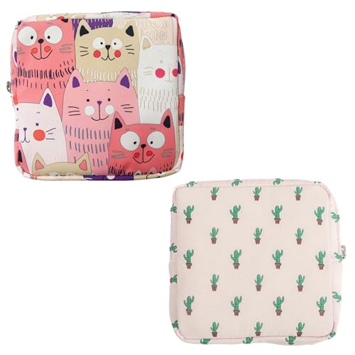 2 Bolsas de Almacenamiento Para Compresas Sanitarias, Multifuncional y Reutilizable, Higiene Menstrual