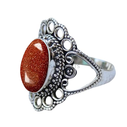 Solid 925 Sterling Silver Ring For Womens, Genuine Black Onyx Ring Gemstone Unique Handcrafted Ring