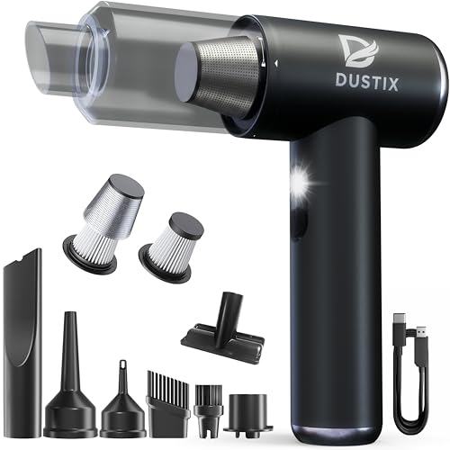 Handheld Vacuum Cleaner Cordless 20kPa Suction, 3-Speed Powerful Mini, Blower, Inflator & Deflator Lightweight Brushless Rechargeable 8400mAh, Type-C Portable Hoover for Car, Home, Desk, Keyboard