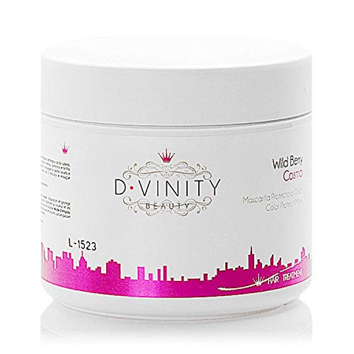 D.VINITY Wild Berry - Mascarilla de Pelo Protectora, Cabello Teñido o Decolorado, Repara y Protege, Potencia el Color y Brillo, 500ml Cover