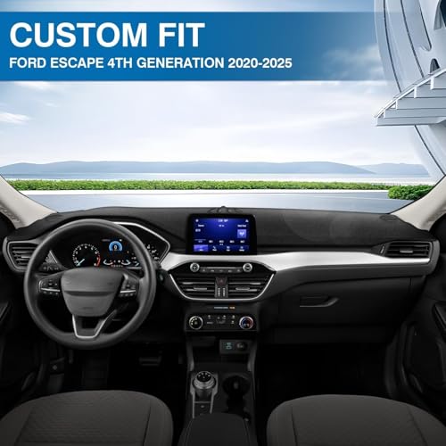 Alfombrilla de salpicadero para Ford Escape 2020-2025 antideslizante con ajuste personalizado KUST 3