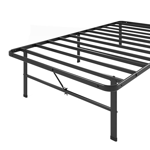 Image of Zinus Rumi 14in Twin Metal Bed Frame, Quick Assembly SmartBase Mattress Foundation, Heavy Duty Sturdy Steel with No Box Spring Needed, Eco-Friendly Packaging, Black