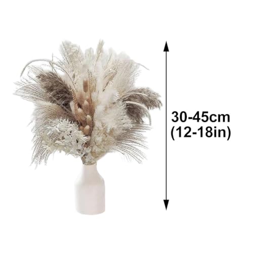 Bouquet de flores secas artificiales de pasto pampas 80 piezas miniatura 2
