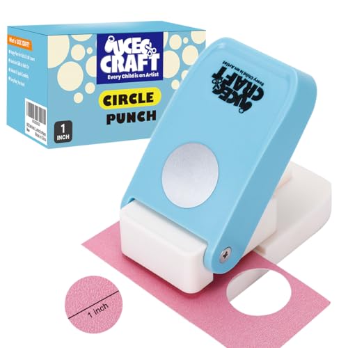 UCEC 1 Inch Hole Punch, 1 Inch Circle Punch, Handmade Circle Paper Punch, One Hole Punch Circle Cutter Tool for Paper Crafts, Craft Lever Punch for Tags Cards Scrapbooking Home School Office Supplies