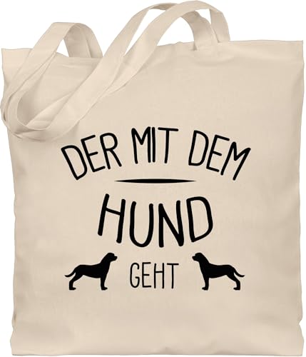 Baumwolltasche 'Die Mit Dem Pudel Geht' - Lustiger Statement Beutel