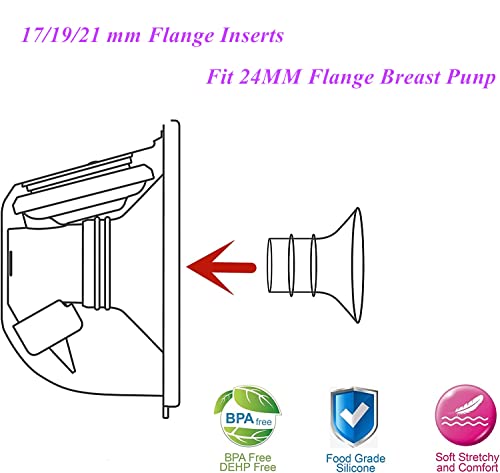 Inserciones de flange 17mm para extractor de leche miniatura 4