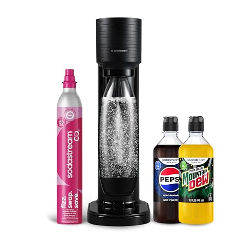 Image of SodaStream Gaia Sparkling Water Maker Bundle, Black