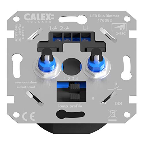 Calex 230V - Dimmer Duo Integrato Per Montaggio A Incasso A Led