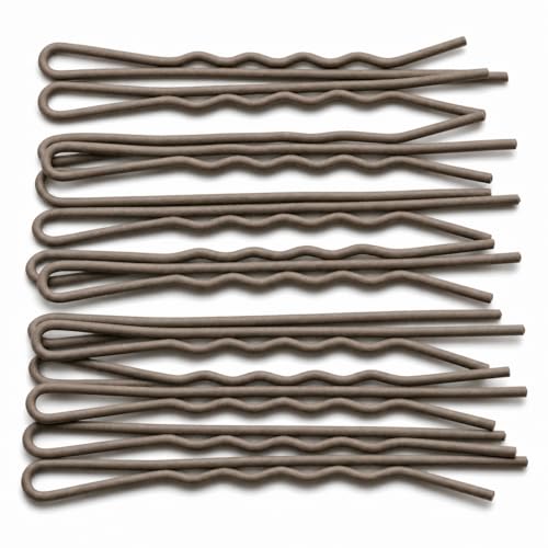 Bunnibo Heavy Duty Bobby Pins Non-Slip Ultra Grip Extra Strong Hold for Thick Hair Professional Salon Grade (12 Count)