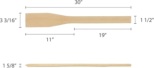 Miniatura 5 de Paleta de mezcla de madera de 42 pulgadas, accesorios de cocina, cuchara de puré de madera para cocinar, mezclar, elaborar cerveza en ollas grandes,