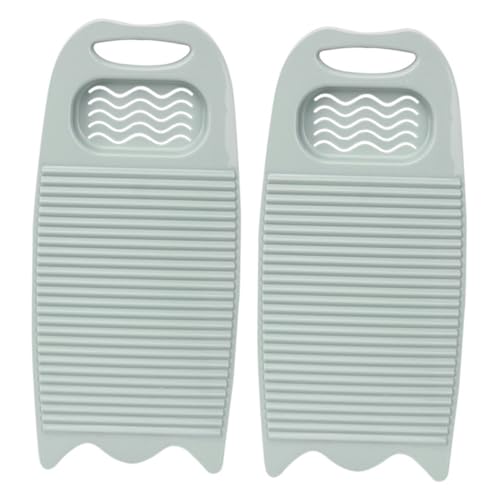 POPETPOP 2個 洗濯板 たわし マット 掃除 洗濯 洗濯 板 洗濯 洗濯機 板 青 Pp