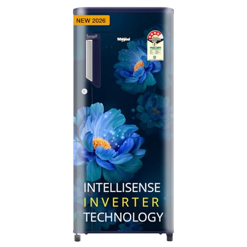 Image of Whirlpool 192 L 4 Star Icemagic Powercool Direct-Cool Single Door Refrigerator (215 IMPC PRM 4S SAPPHIRE PEONY-Y, Blue, 2026 Model)