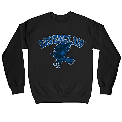 Harry Potter Distressed Ravenclaw Raven Adults Unisex Black Sweatshirt