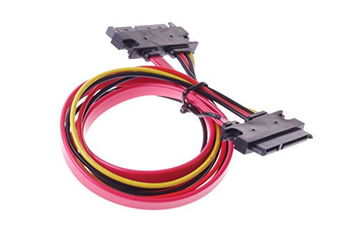 image for SMAKN(TM) 22-pin (7+15) Sata Male to Female Data and Power Combo Exten