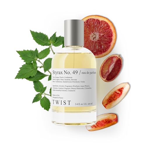Twist Styrax No. 49 - Eau De Parfum Inspired by T.F. Bitter Peach Long Lasting Perfume For Women & Men Paraben Free Vegan Clean Ingredients Fragrance - Spray 100 ml | 3.4 fl. oz.
