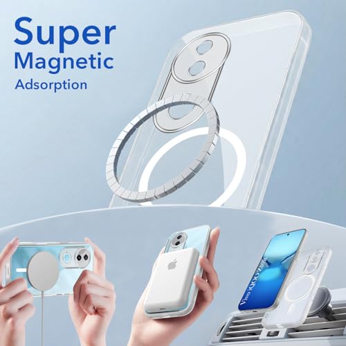 Image of Jkobi Lifetime Anti-Yellow MagSafe Compatible Clear Back Cover Case for Vivo iQOO Z10R (Sleek Hard Crystal | Shockproof and Camera Protection)