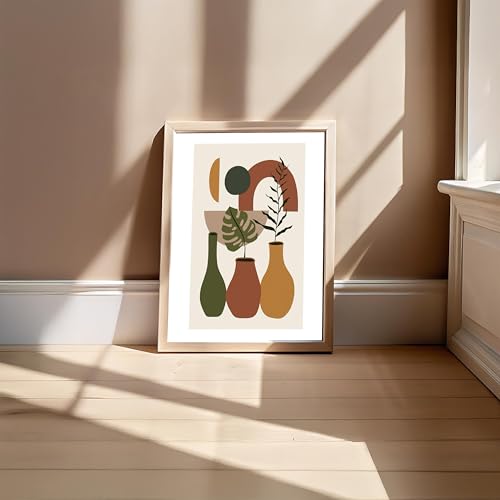 Image of BLINKART Abstract Art Aesthetic Modern Art Walls With Frame | Natural Wood Texture | Living Room Bedroom Office Wall Decoration | Poster Home Decor Frames Wall Bedroom | 12x8 Inches (D349)