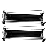 CLISPEED 2個 自動プッシャー缶オーガナイザー 冷蔵庫用ソーダ缶ディスペンサー 耐久性素材 簡単設置 省スペース飲料整理器