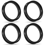 Yaalozei Calibri in silicone da 10 G-50 mm per orecchio a doppio flare gauges tunnel tappi orecchini flessibili ultra sottili set di dilatatori auricolari tappi neri, Silicone, silicone.