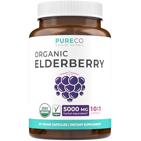 Organic Elderberry Capsules - 10:1 Extract (30 Caps) Cover
