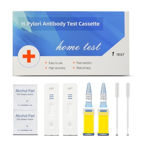 Kueysing Helicobacter Pylori 2 Test Kits, Helicobacter Pylori 10-15 Minutes of Quick Home Testing, The Result is Highly Accurate, Easy to Read and use