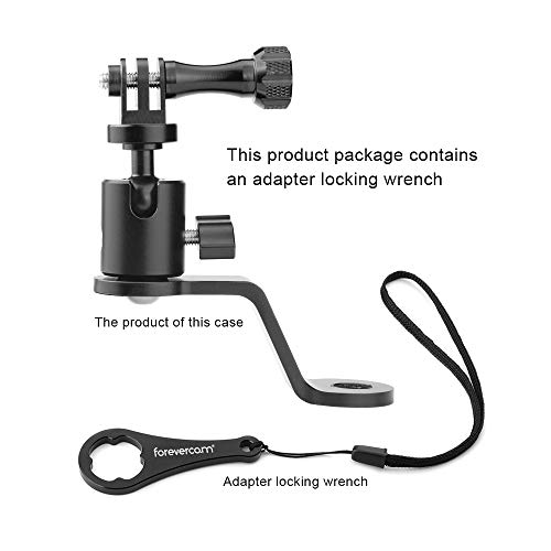 Aluminium Motorfiets Achteruitkijkspiegel Mount 360 ° Roation Metalen Houder Beugel Klem Compatibel voor Max Hero 11/10… - Image 4