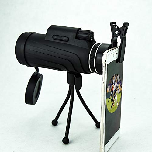 Monoculaire 40x60 vision nocturne basse lumière avec adaptateur photo smartphone pour extérieur