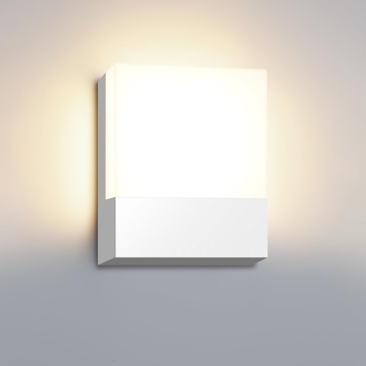 Kingwen LED Apliques Pared 15W 3000K Aplique Exterior Moderno LED lámpara pared