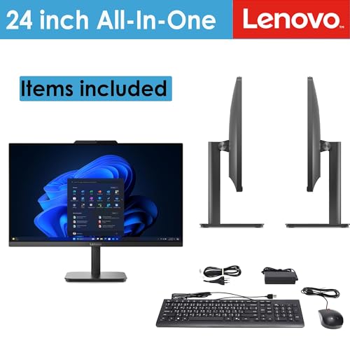 Lenovo AIO 24" FHD All-in-One Desktop Computer for Home Office, Intel 4-Core Processor, 8GB DDR4 RAM, 512GB PCIe SSD, WiFi 6, Bluetooth 5.2, HDMI, Black, Windows 11 Home - Image 5