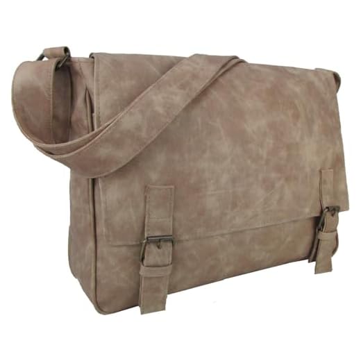 Bolsa Pasta Transversal Notebook Em Sintético Escolar Trabalho Casual Masculino Feminino (Bege)