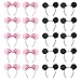 NEWTGAN 20 PCS Mouse Ears for Birthday Party Theme Park Costume Play Celebration for Boys and Girls (Pink,Black)