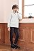 Makkrom Kids and Boys Mock Neck Pullover Sweater Long Sleeve Button Cable Knitted Jumper Z- White