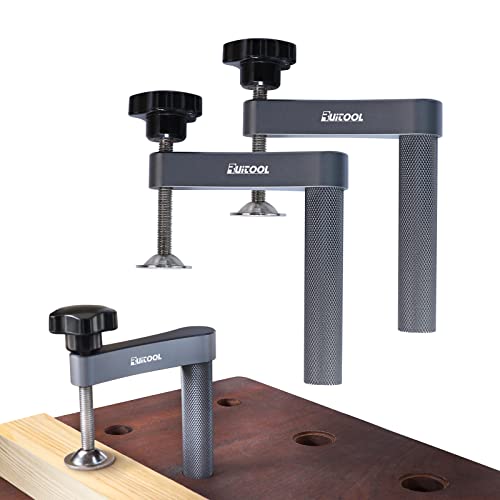 Ruitool Bench Dog Clamp,3/4"（19Mm) Holdfast Dog Hole Clamp,Adjustable Mft Table Stainless Steel Hold Down Clamps For Woodworking Tools - 2 Pack #TOP9