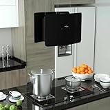 Gecheer Insel-Dunstabzugshaube, Touch-Sensor LCD gehärtetes Glas, 55 x 37 x 62-137 cm, 3 Geschwindigkeitsstufen, LED-Beleuchtung, für Moderne Küche