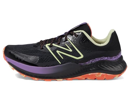 New Balance Womens Dynasoft Nitrel V5 Trail Running Shoe, Black/Phantom/Purple Fade, 5.5 Wide US