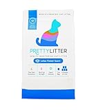 Pretty~Litter Health Monitoring Cat Litter with Lotus Flower Scent ~ 8 Lb Bag ~ Advanced Odor Control, Color-Changing Crystals, Non-Clumping, Long-Lasting, Ideal for Single and Multi-Cat ~ (8 Lbs)